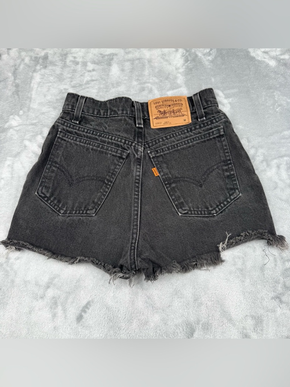 Vtg 90s Levi's 912 Jean Shorts Women 7 Cut Off Slim Fit Orange Tab Y2K